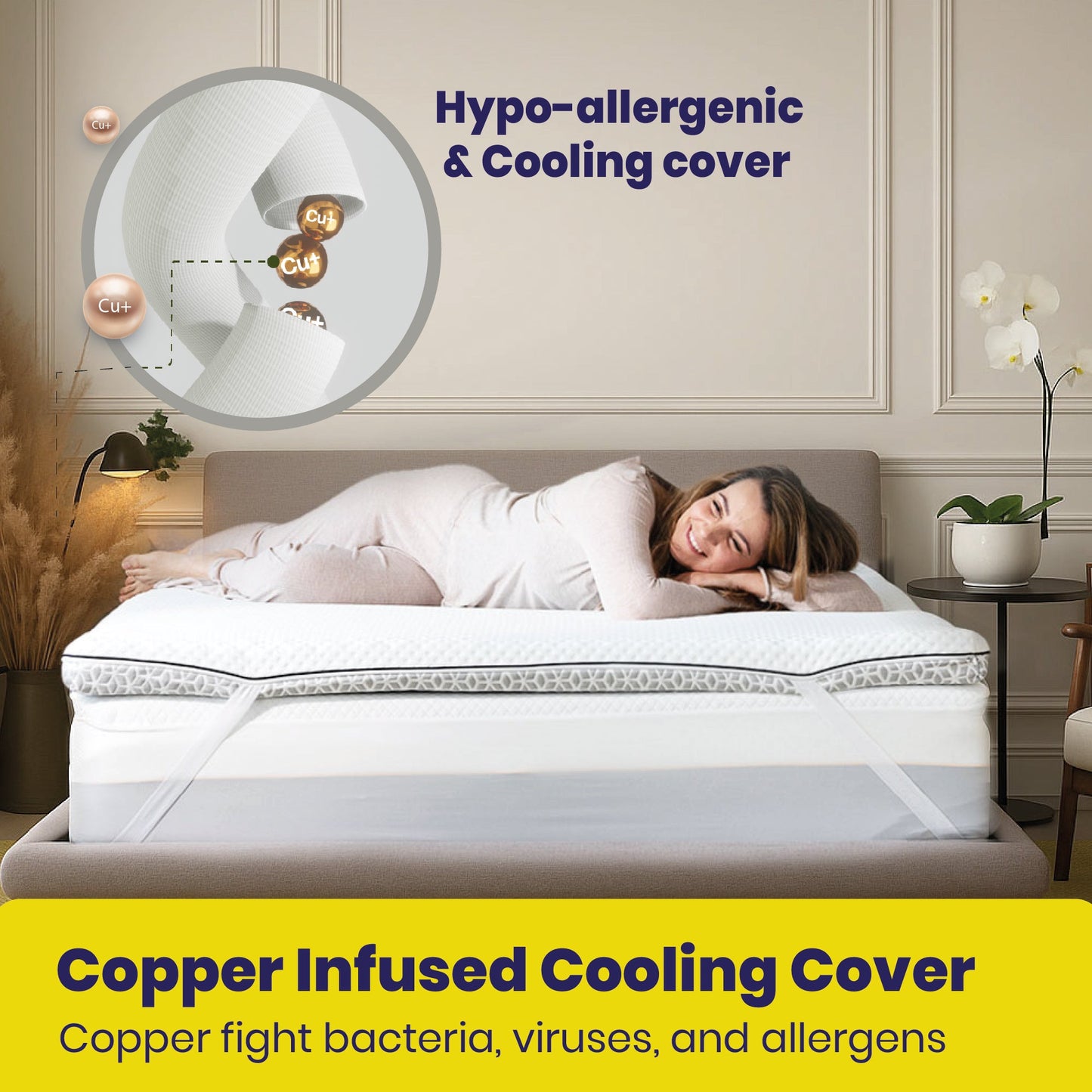 Brightr®  Titan Deluxe 2 in 1 Mattress Topper  - Firm/Extra Firm