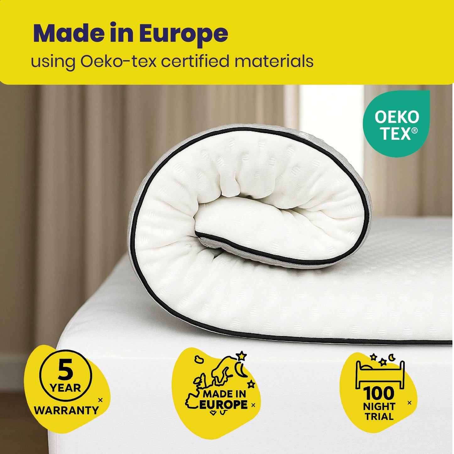 Brightr®  Titan Deluxe 2 in 1 Mattress Topper  - Firm/Extra Firm