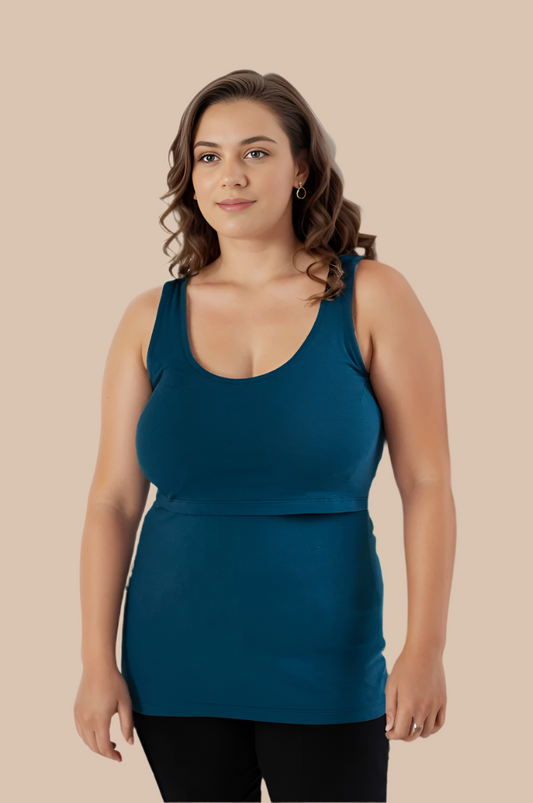 Nursing vest in Teal