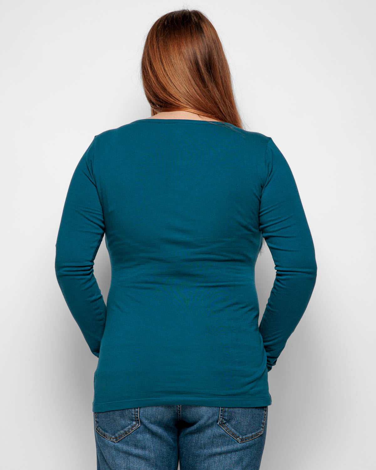 MATERNITY LONG SLEEVE TOP IN TEAL