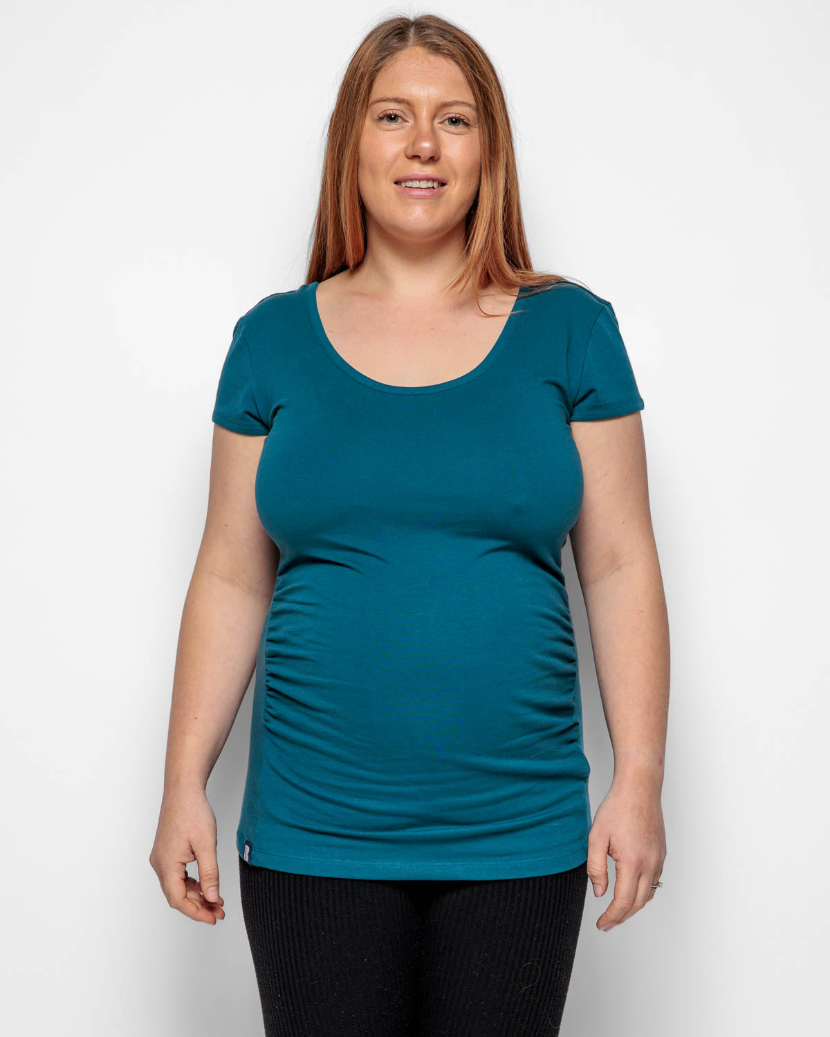 MATERNITY SHORT SLEEVE TSHIRT IN TEAL