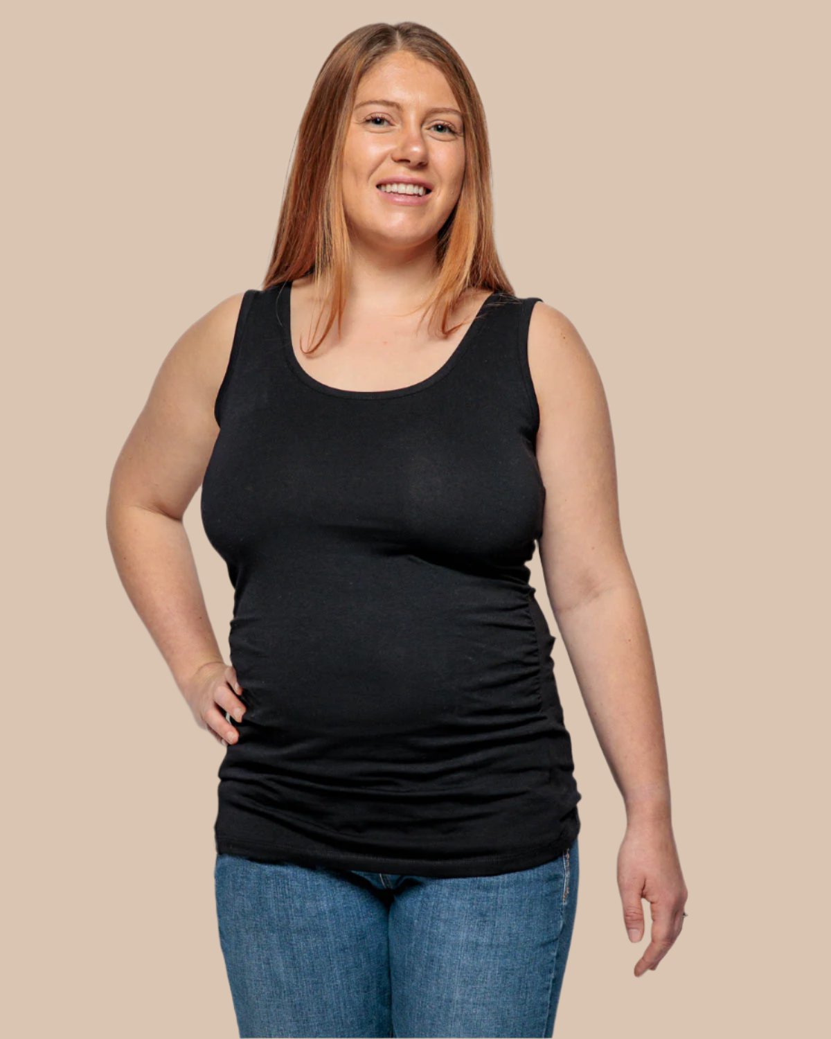 MATERNITY VEST IN BLACK