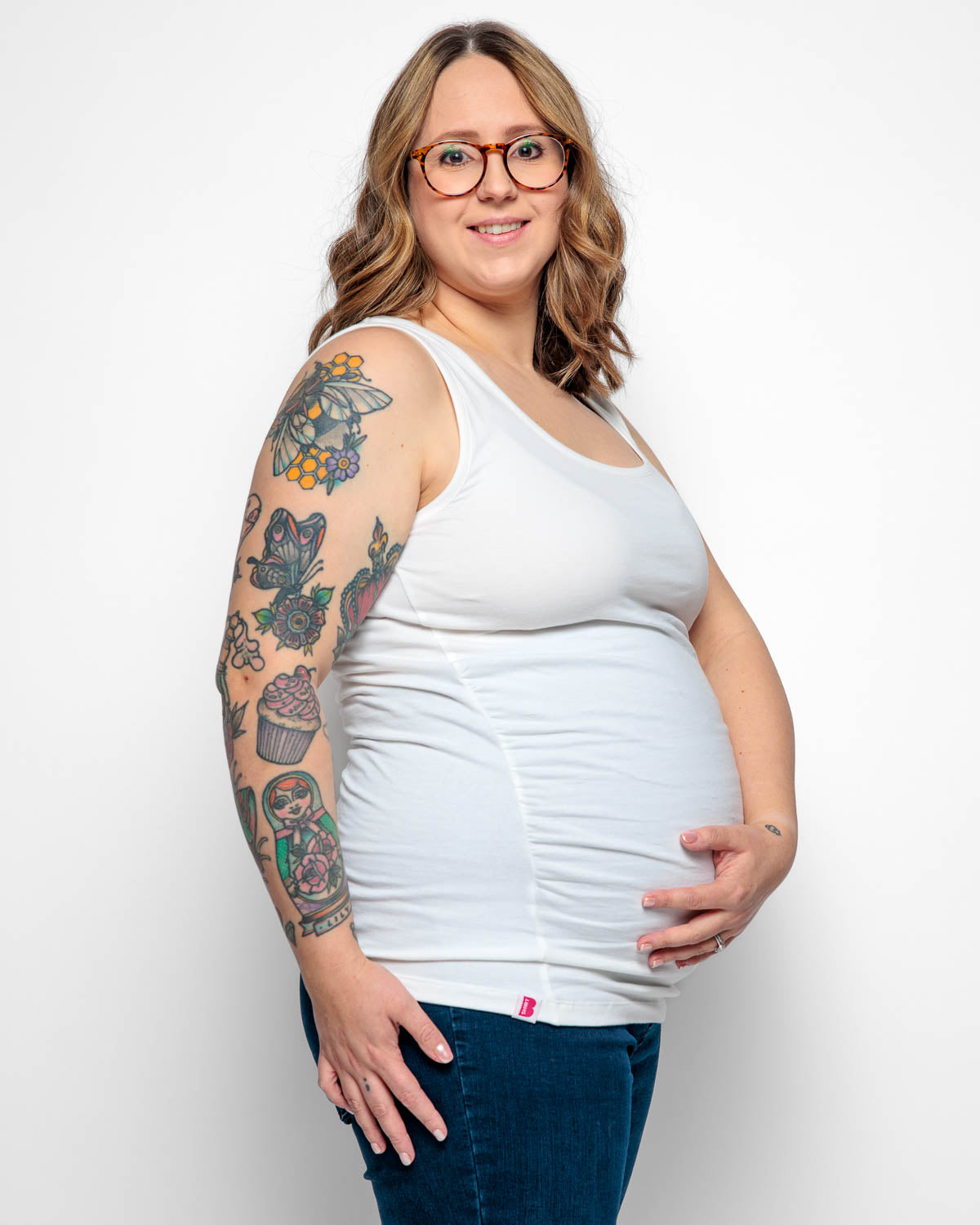 MATERNITY VEST IN WHITE