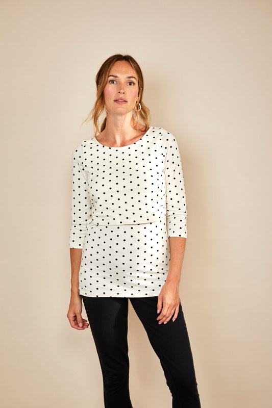 Nursing 3/4TH sleeve t-shirt in Spots