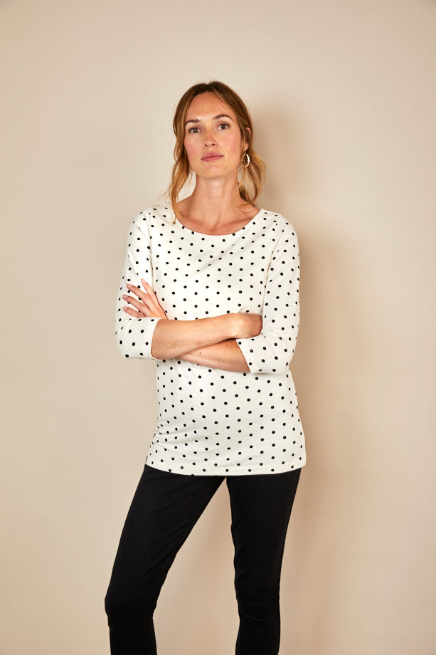 Nursing 3/4TH sleeve t-shirt in Spots