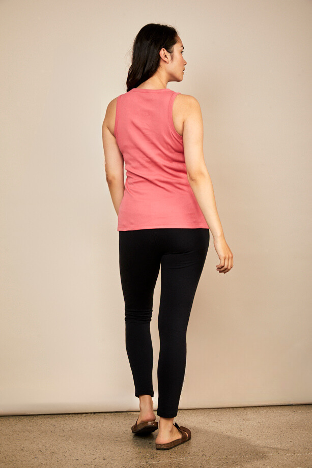 Bshirt Nursing Rib Racer Vest in Rose