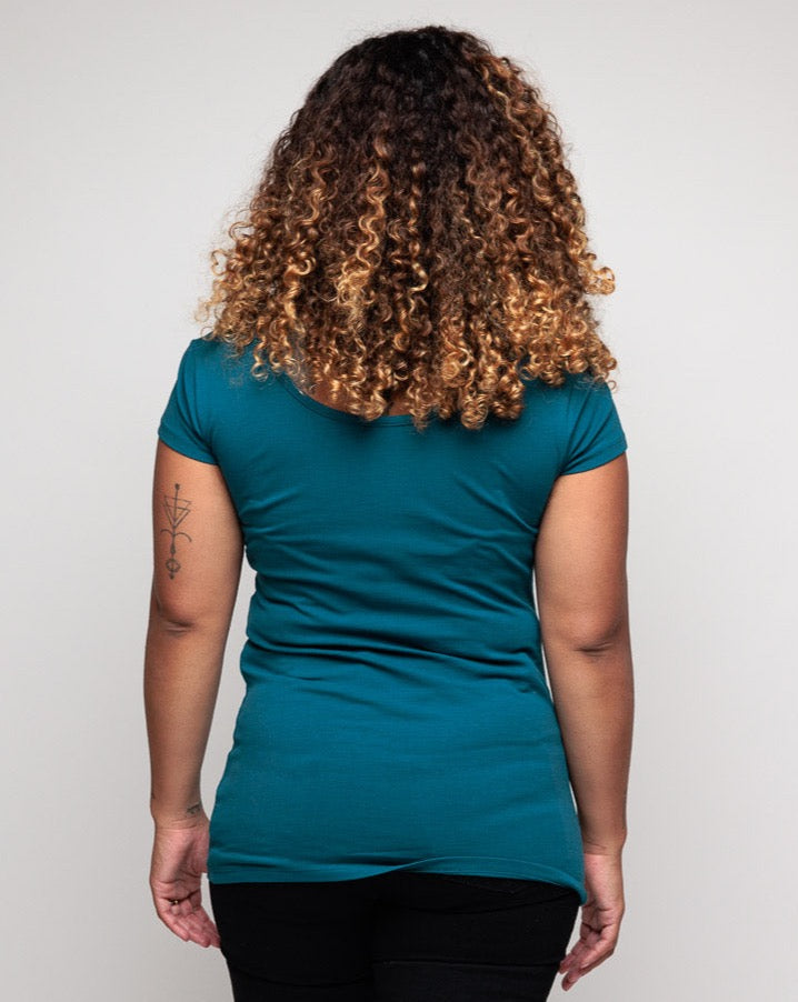 Nursing short sleeve t-shirt in Teal