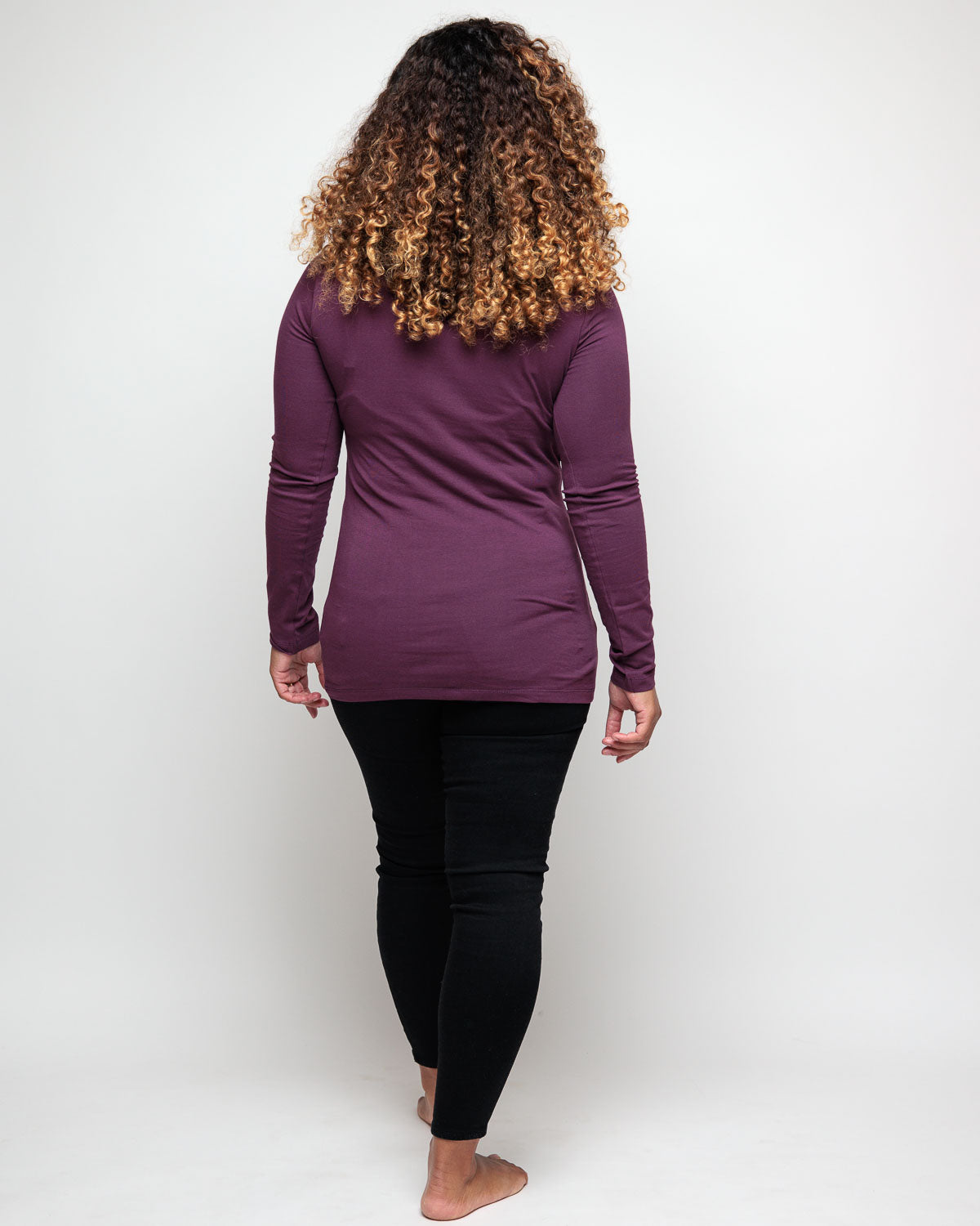 Nursing long sleeve t-shirt in Plum