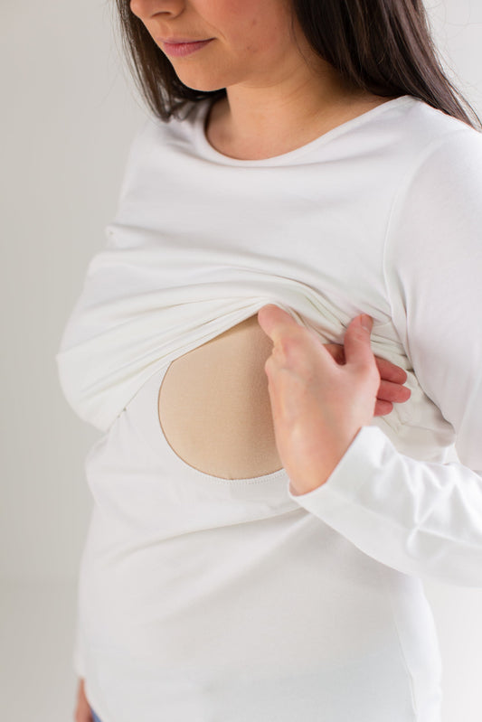 Nursing long sleeve t-shirt in White