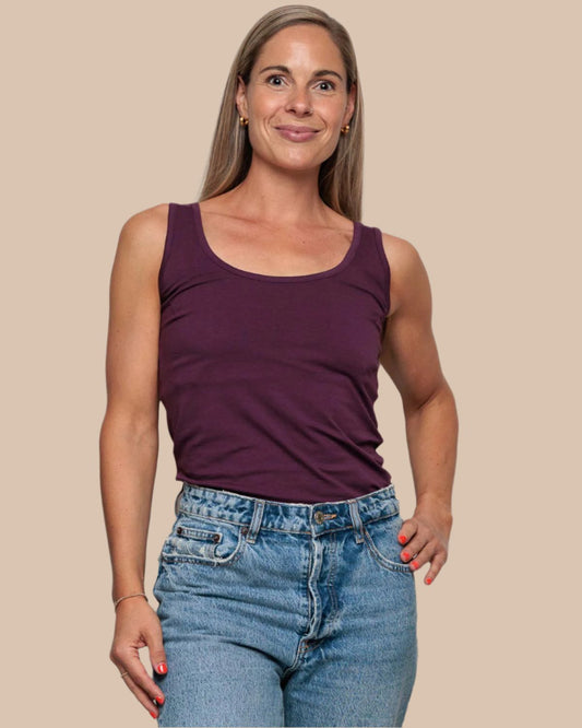 WOMEN'S VEST IN PLUM