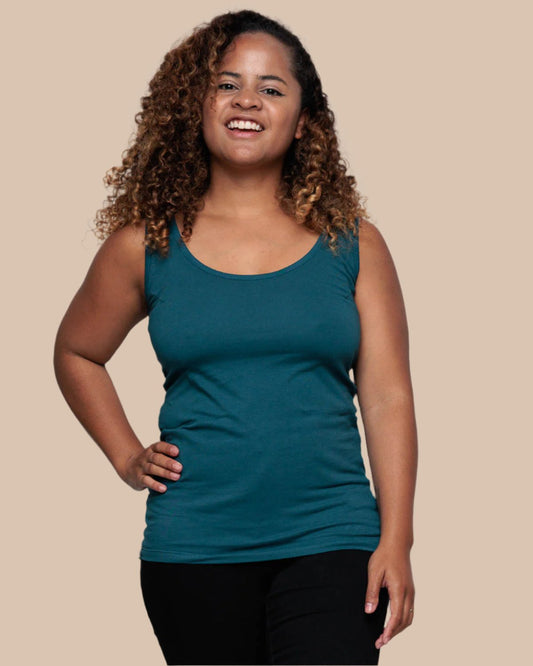 WOMEN'S VEST IN TEAL