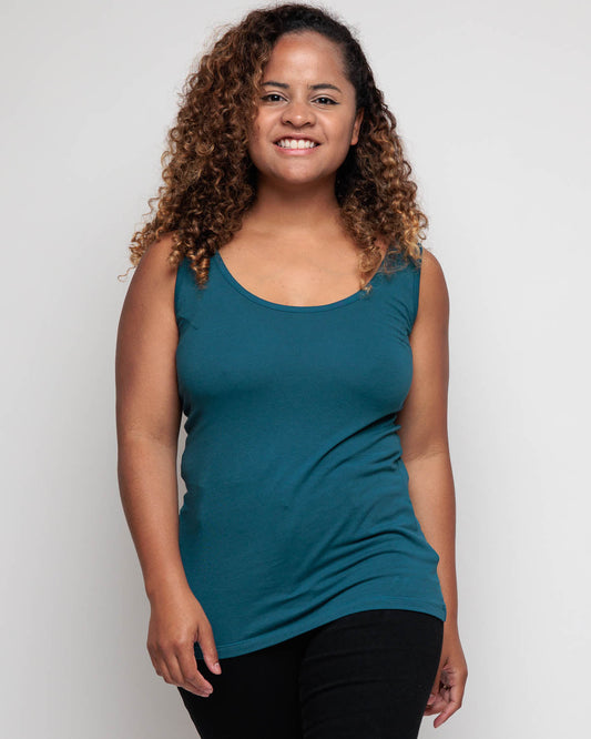 WOMEN'S VEST IN TEAL