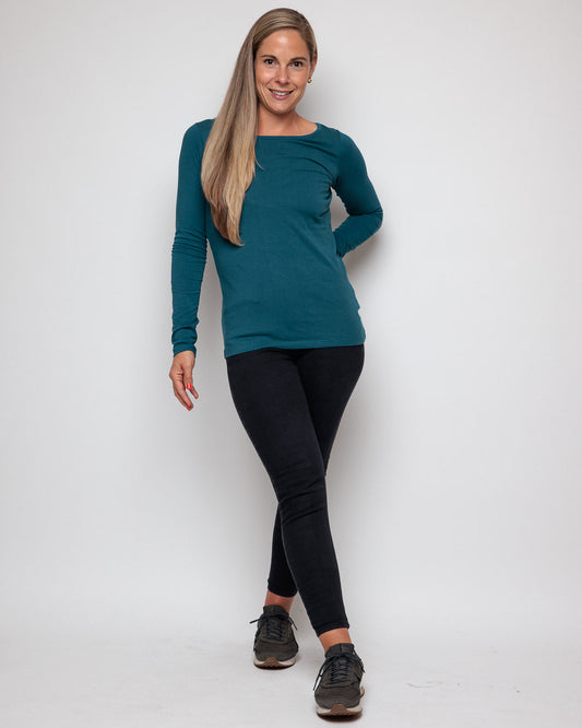 WOMEN'S LONG SLEEVE TOP IN TEAL