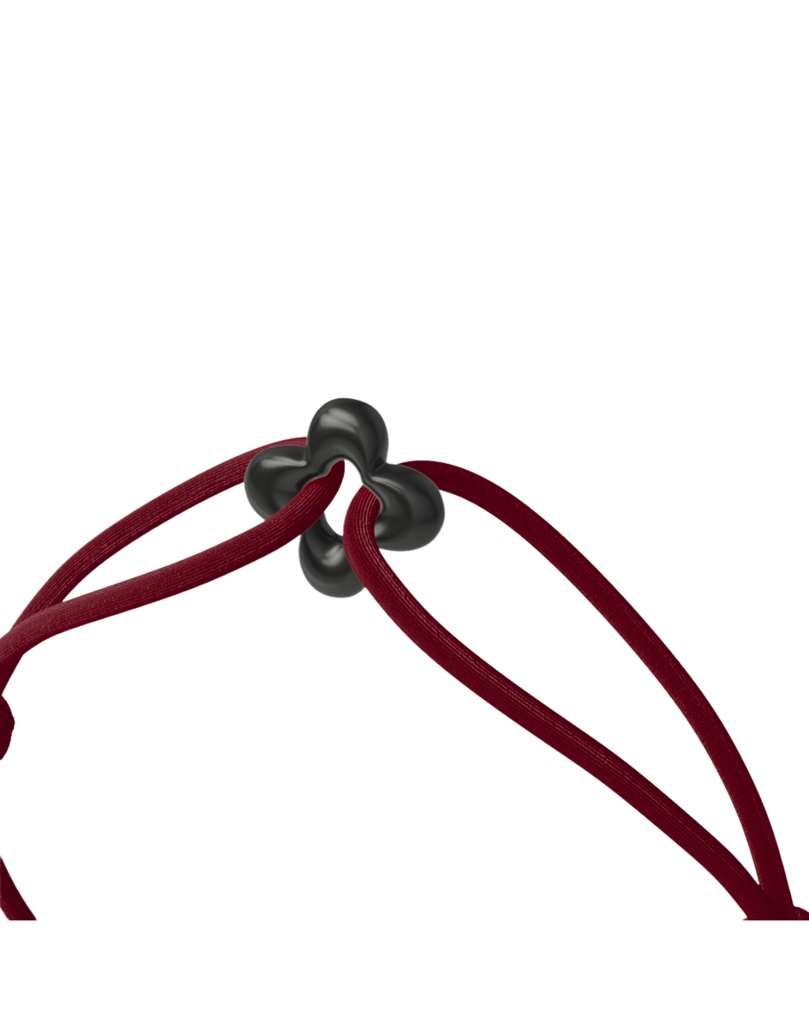 Mini Black Clover Cord Bracelet