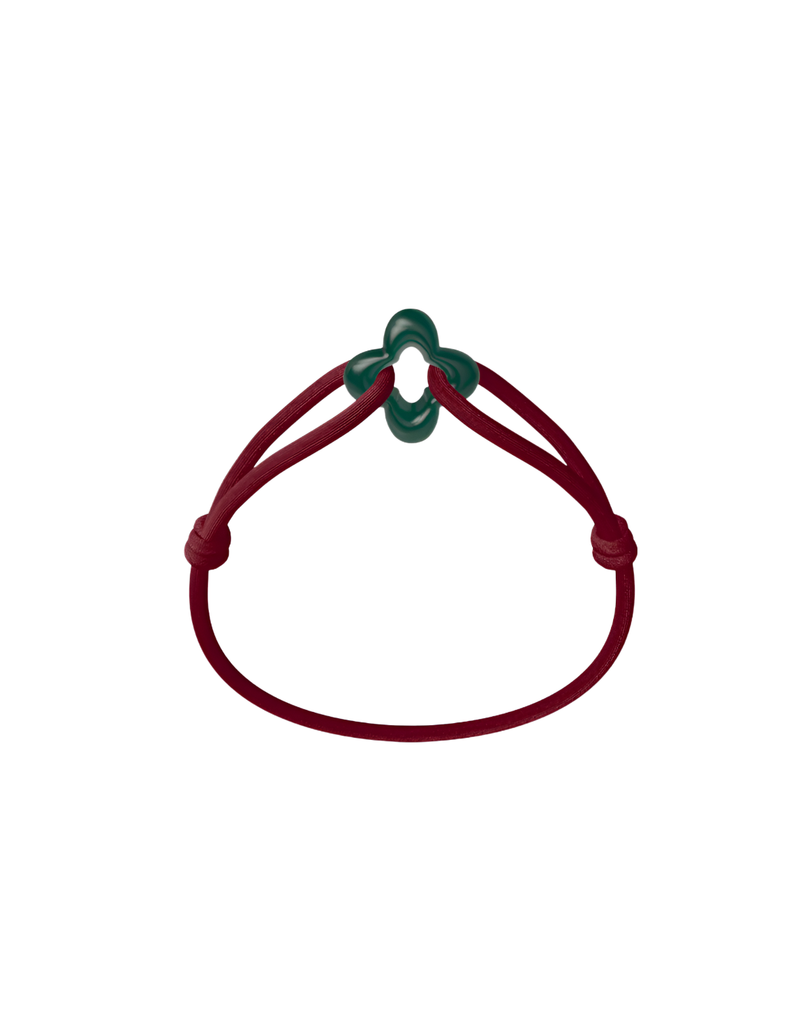 Green Clover Cord Bracelet