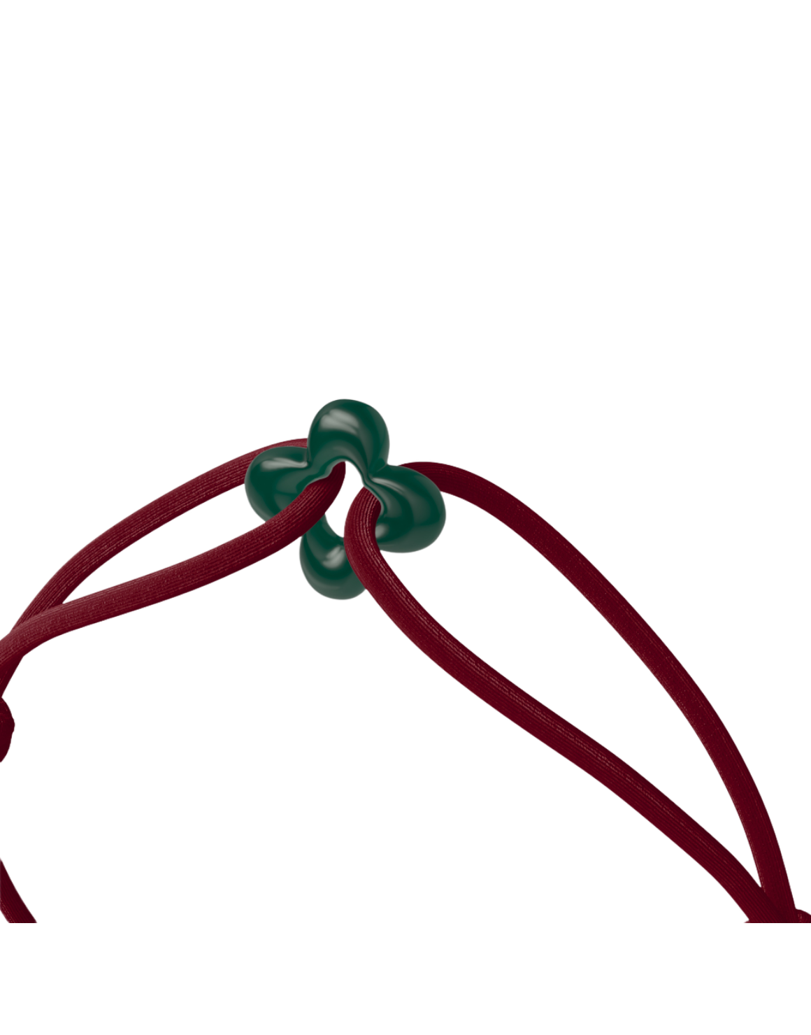 Mini Green Clover Cord Bracelet