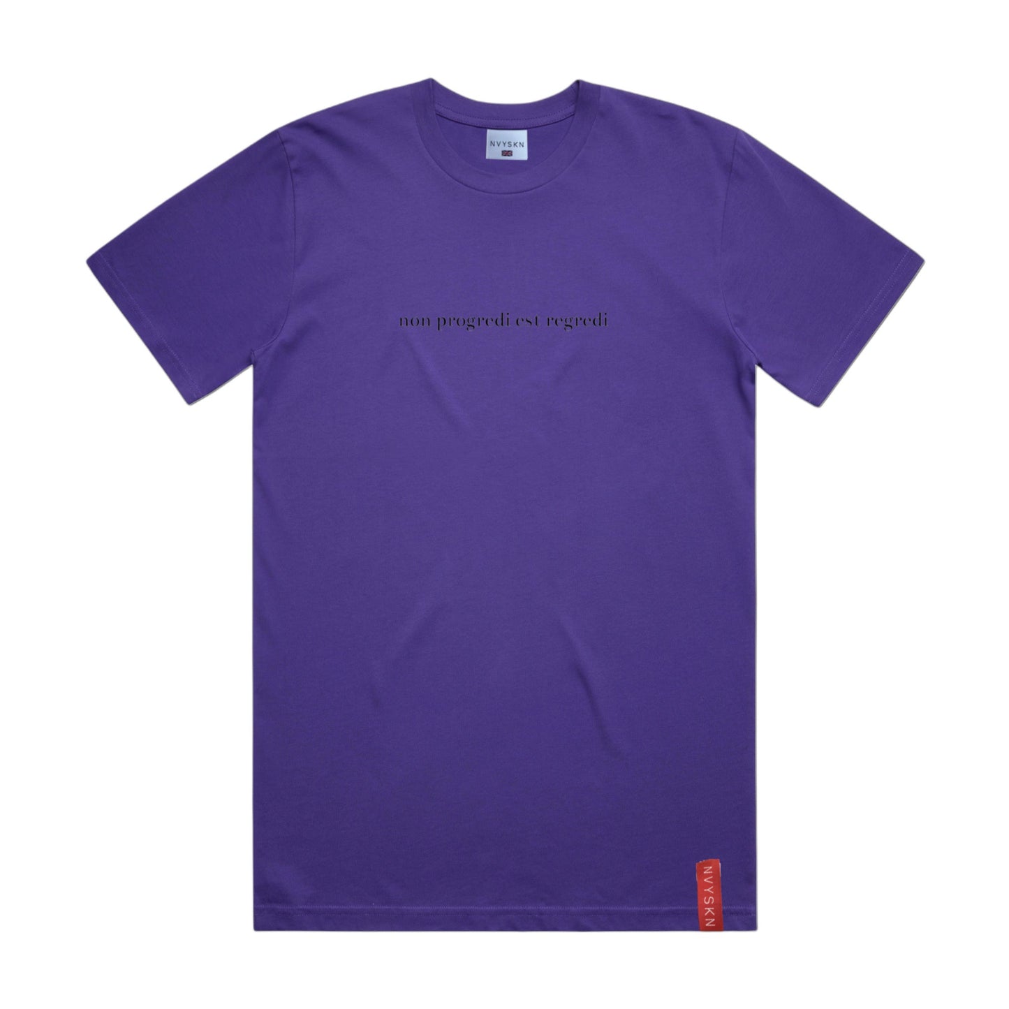 NVYSKN Mens Cotton Latin Design T Shirt “Non Progredi Est Regredi”