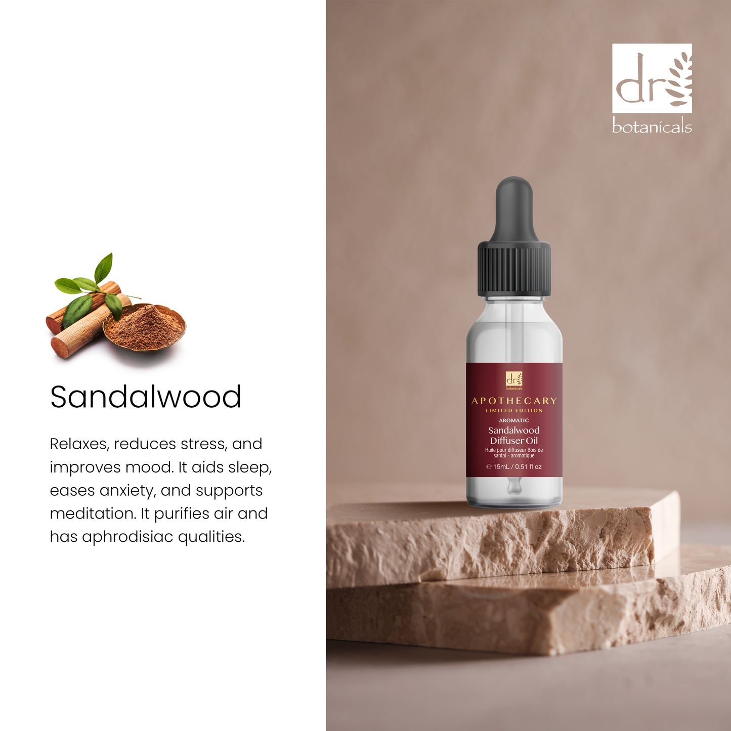 Aromatic Sandalwood Diffuser Oil 15ml