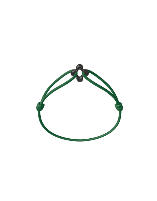 Mini Black Clover Cord Bracelet