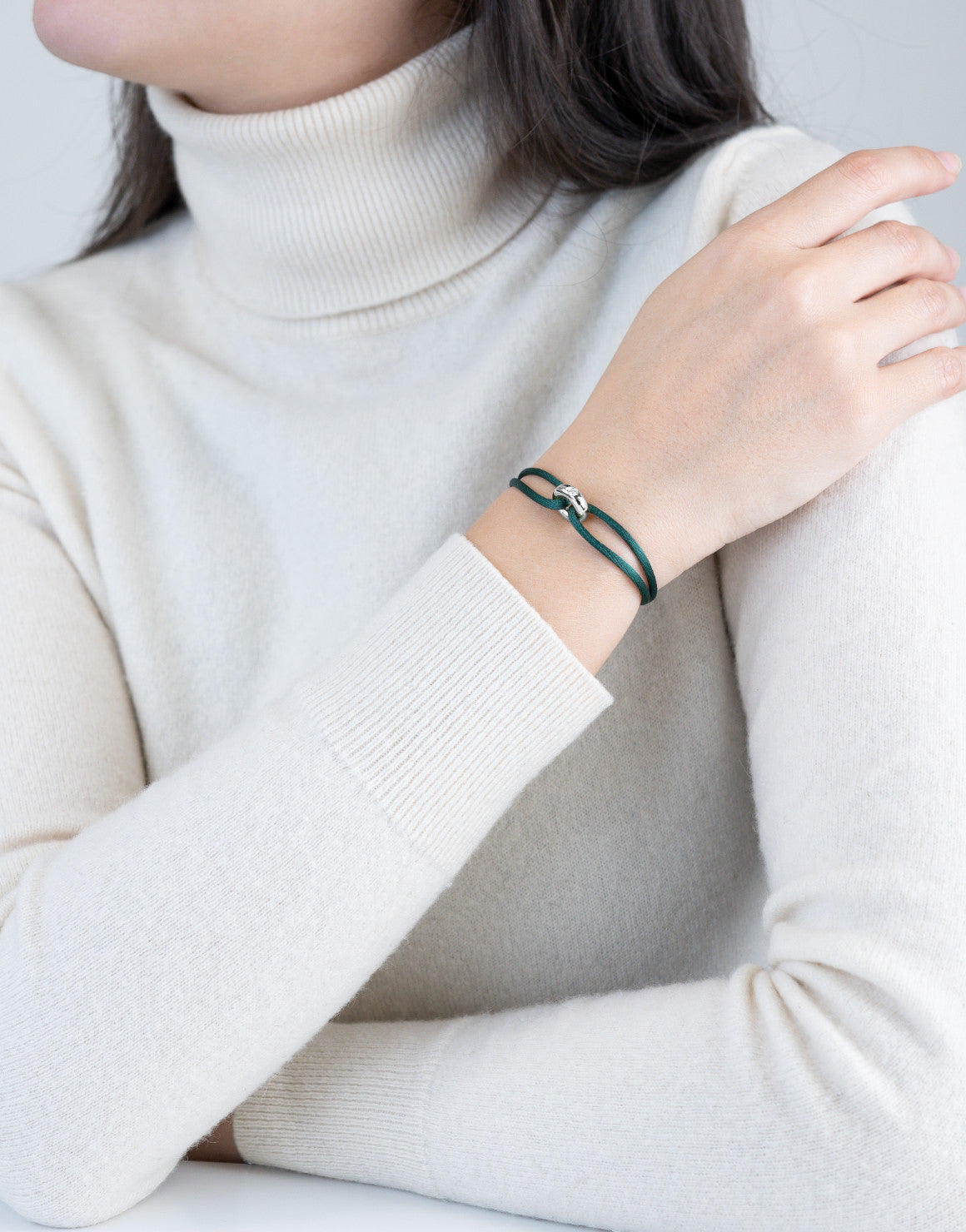 Silver Soho Diamond Cord Bracelet