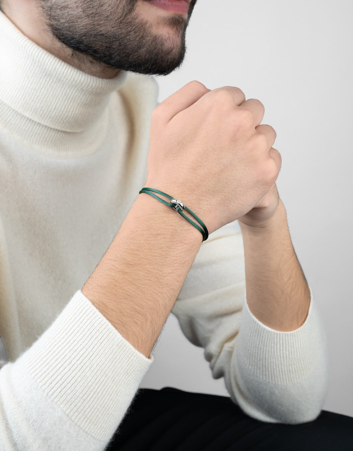 Silver Soho Diamond Cord Bracelet