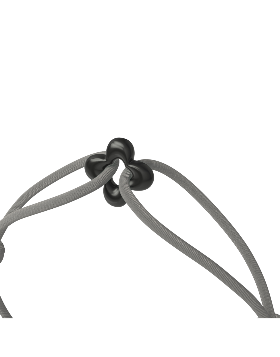 Mini Black Clover Cord Bracelet