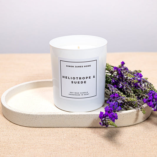 Heliotrope & Suede Handmade Soy Wax Candle