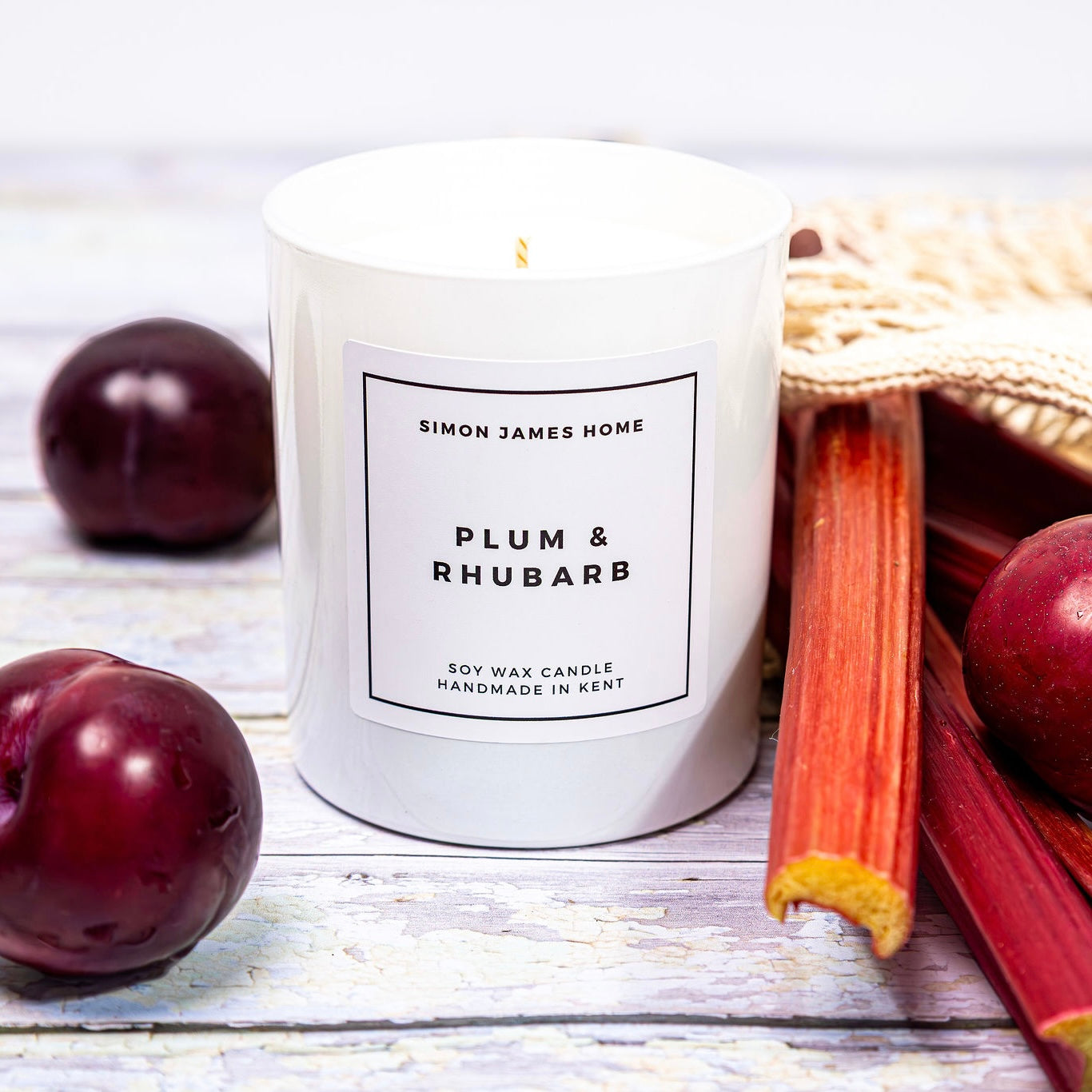 Plum & Rhubarb Handmade Soy Wax Candle