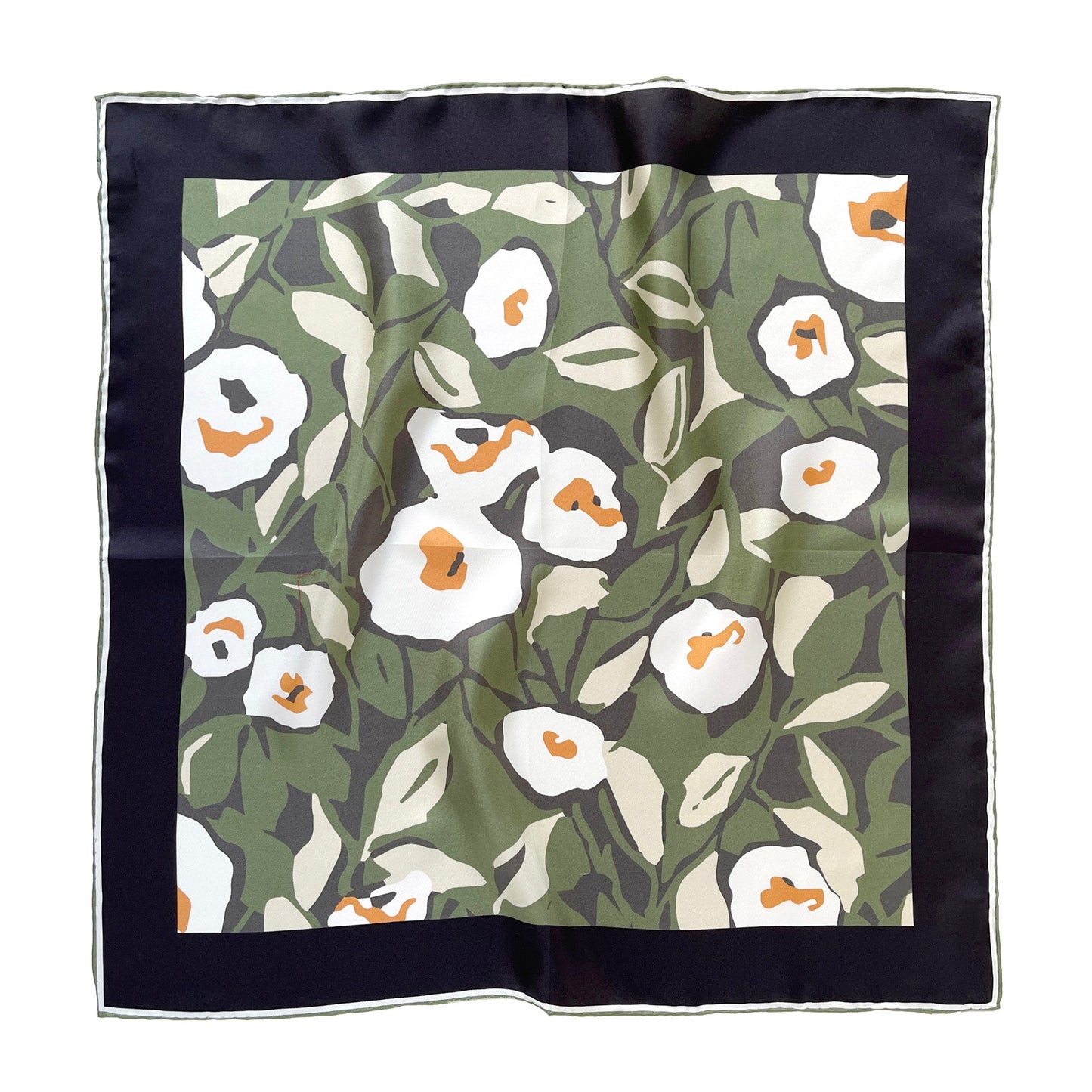 Purple Red Berry Blossom Silk Scarf - 53cm Hand-rolled Unisex Bandana