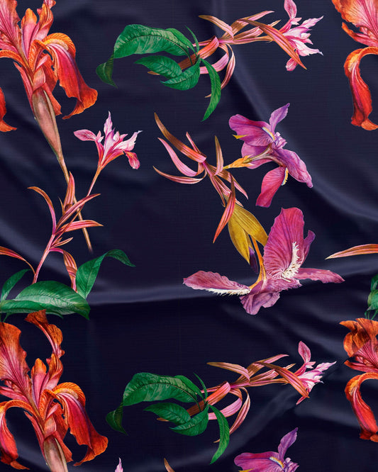 Womens Long Pyjamas - Iris Navy