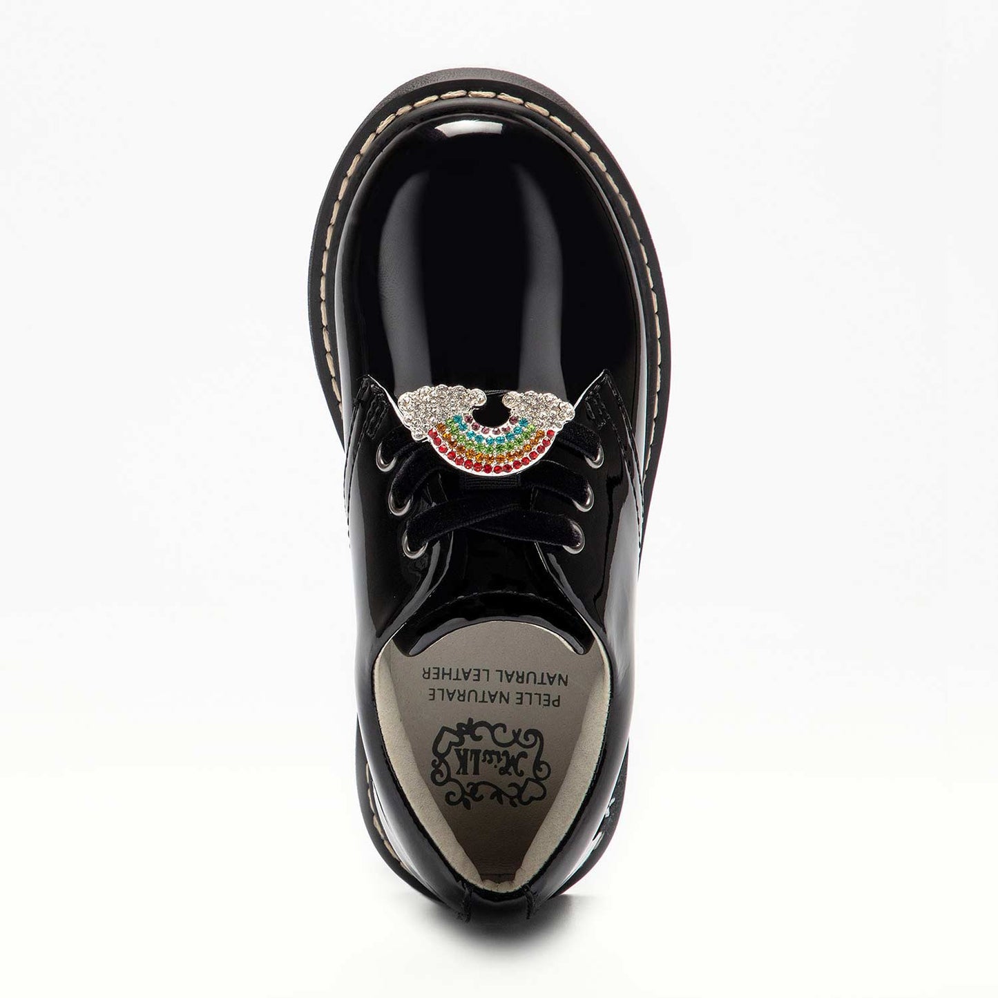 Lelli Kelly Leah Chunky Rainbow Lace Up School Shoes Patent Miss LK