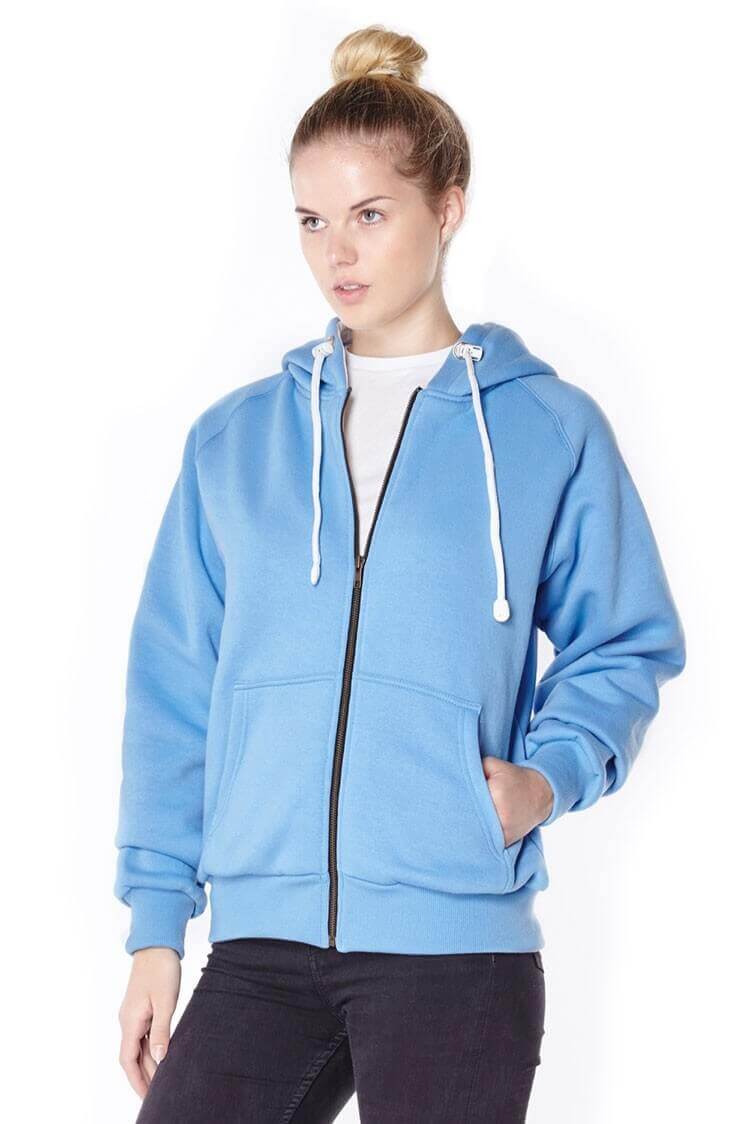 Knife Resistant Anti Slash Hooded Top in Blue