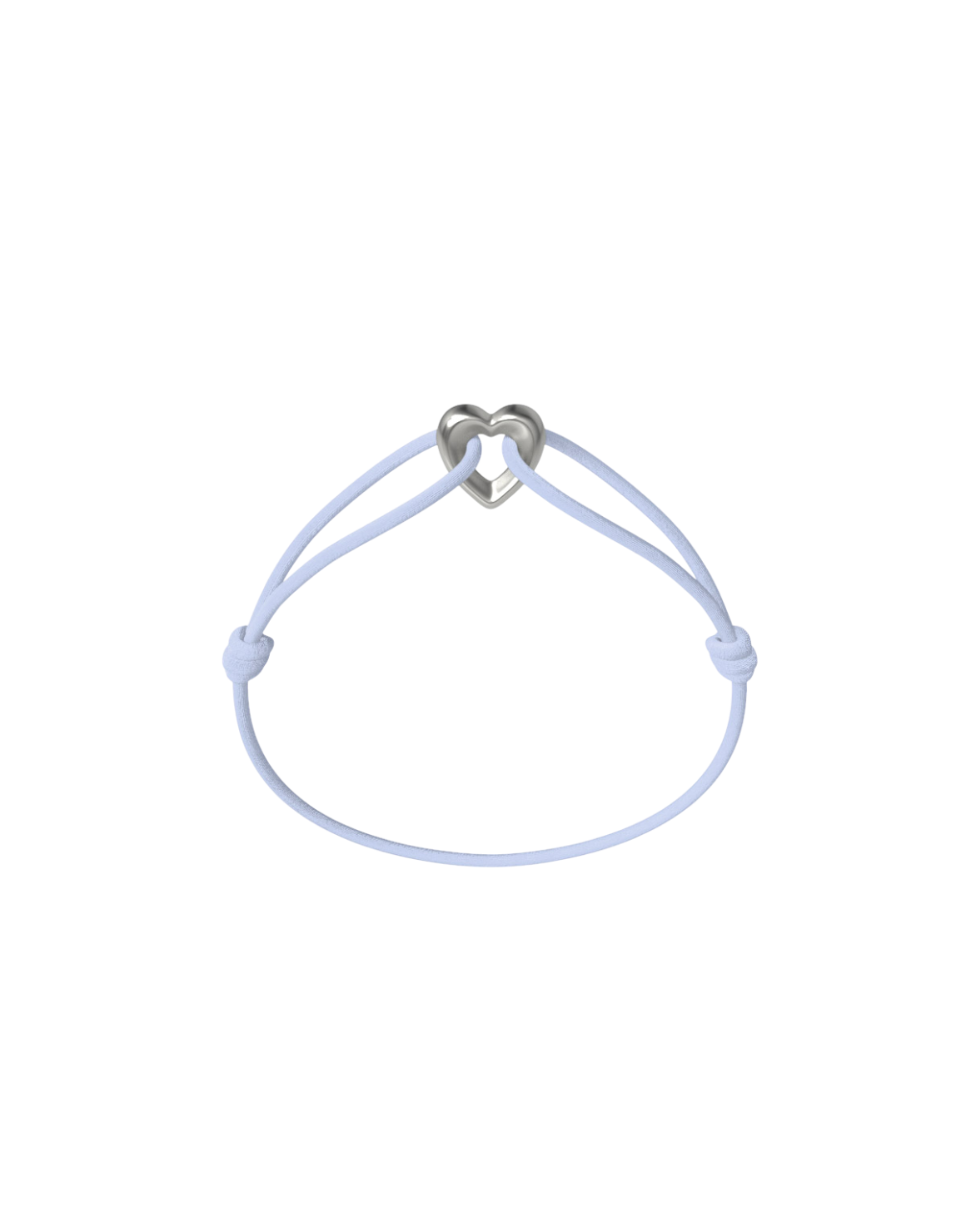 Silver Heart Cord Bracelet