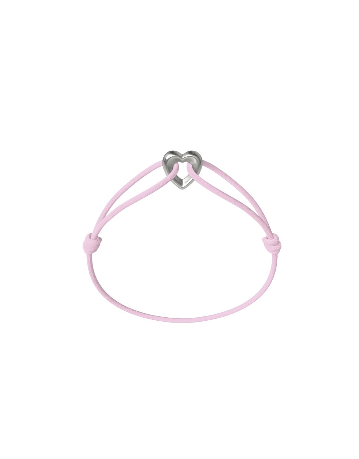 Silver Heart Cord Bracelet