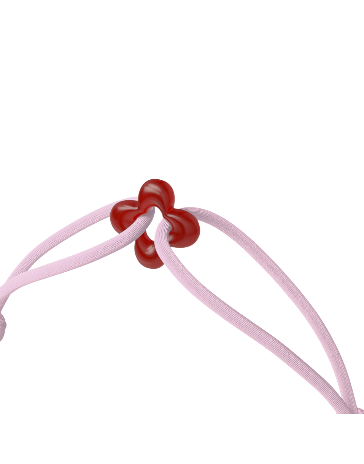Mini Red Clover Cord Bracelet