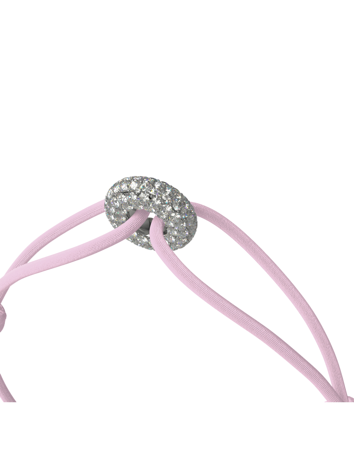 Mini Silver Soho Pavé Cord Bracelet