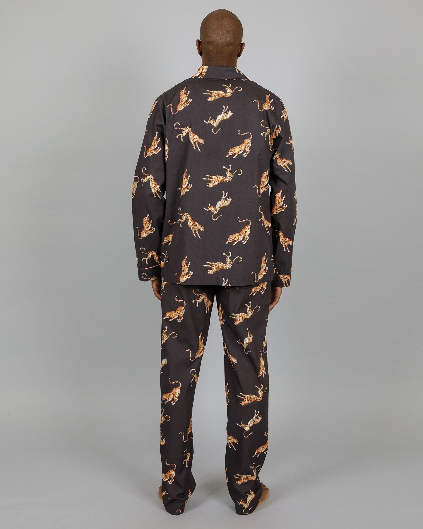 Mens Long Pyjamas - Jumping Cheetahs