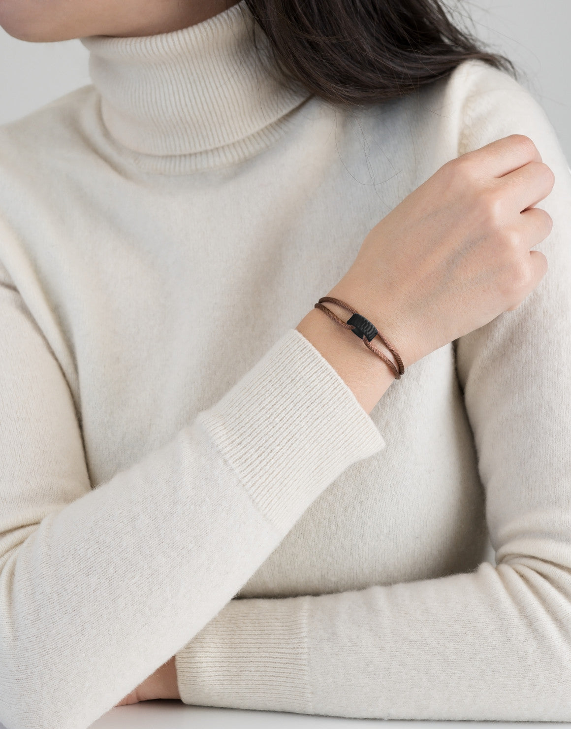 Carbon Regent Cord Bracelet