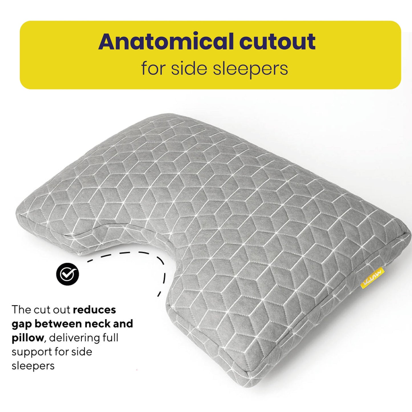 Brightr® MoonHug Adjustable Memory Foam pillow