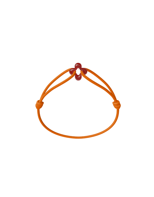 Mini Red Clover Cord Bracelet