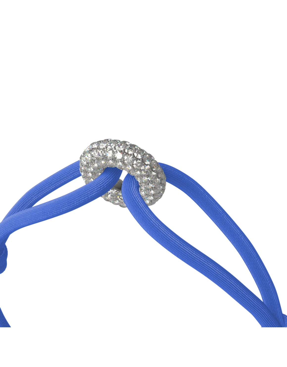 Silver Soho Pavé Cord Bracelet