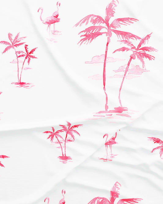 Womens Camisole Pyjamas - Pink Palms