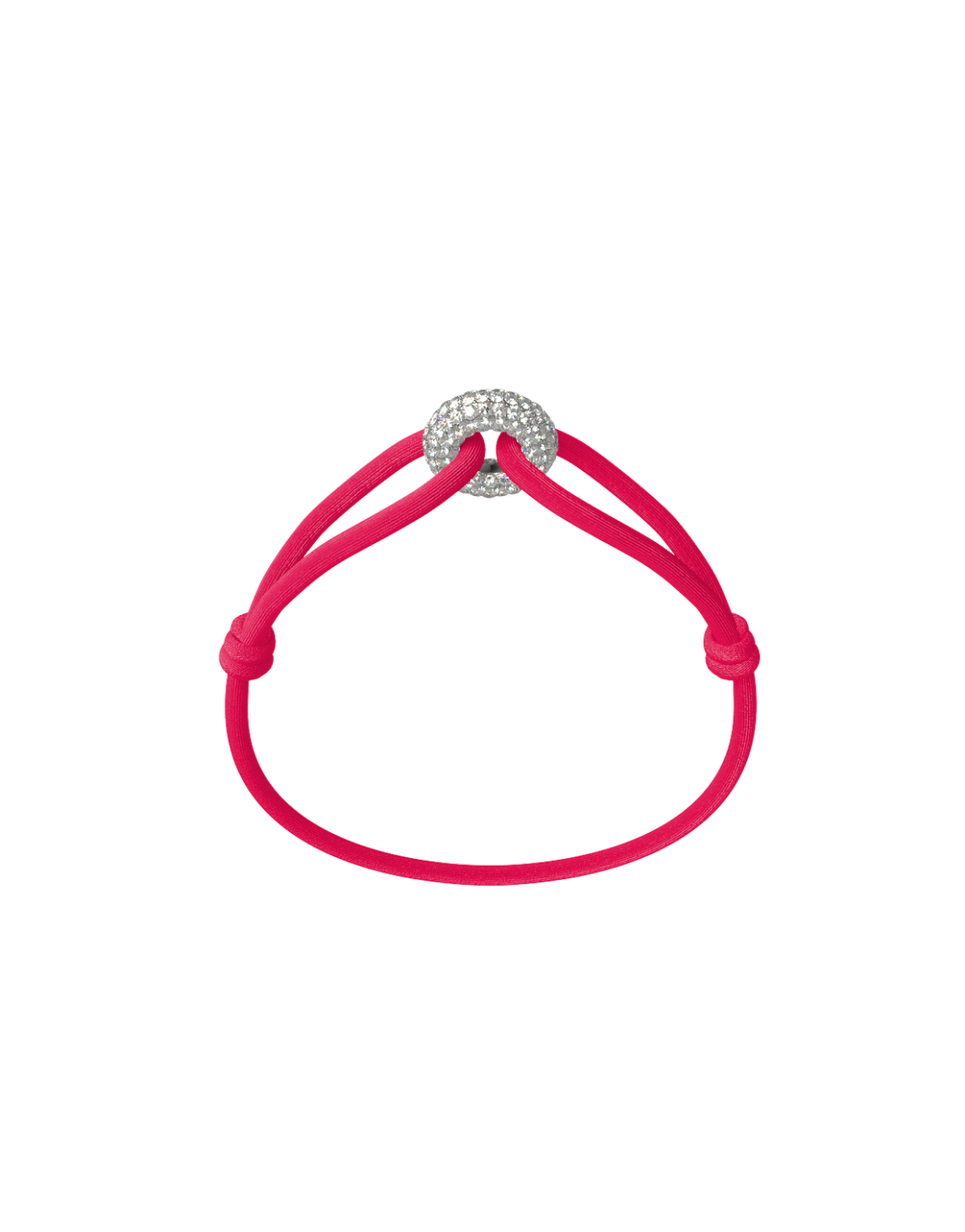 Silver Soho Pavé Cord Bracelet