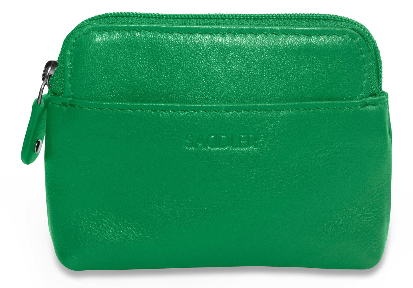 Compact Leather Zip-Top Purse "Pia" – Handmade by Saddler | RFID Protected & Gift Boxed | Multi-Functional Card, Coin & Key Holder