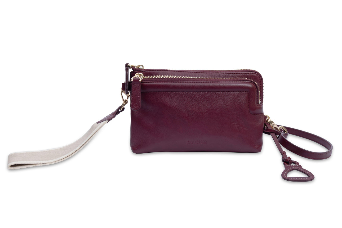 Heather Leather Clutch & Crossbody Bag - Handmade by Saddler – Versatile & Compact