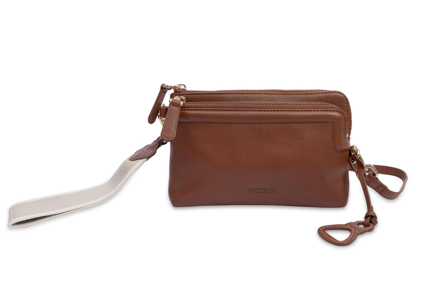 Heather Leather Clutch & Crossbody Bag - Handmade by Saddler – Versatile & Compact
