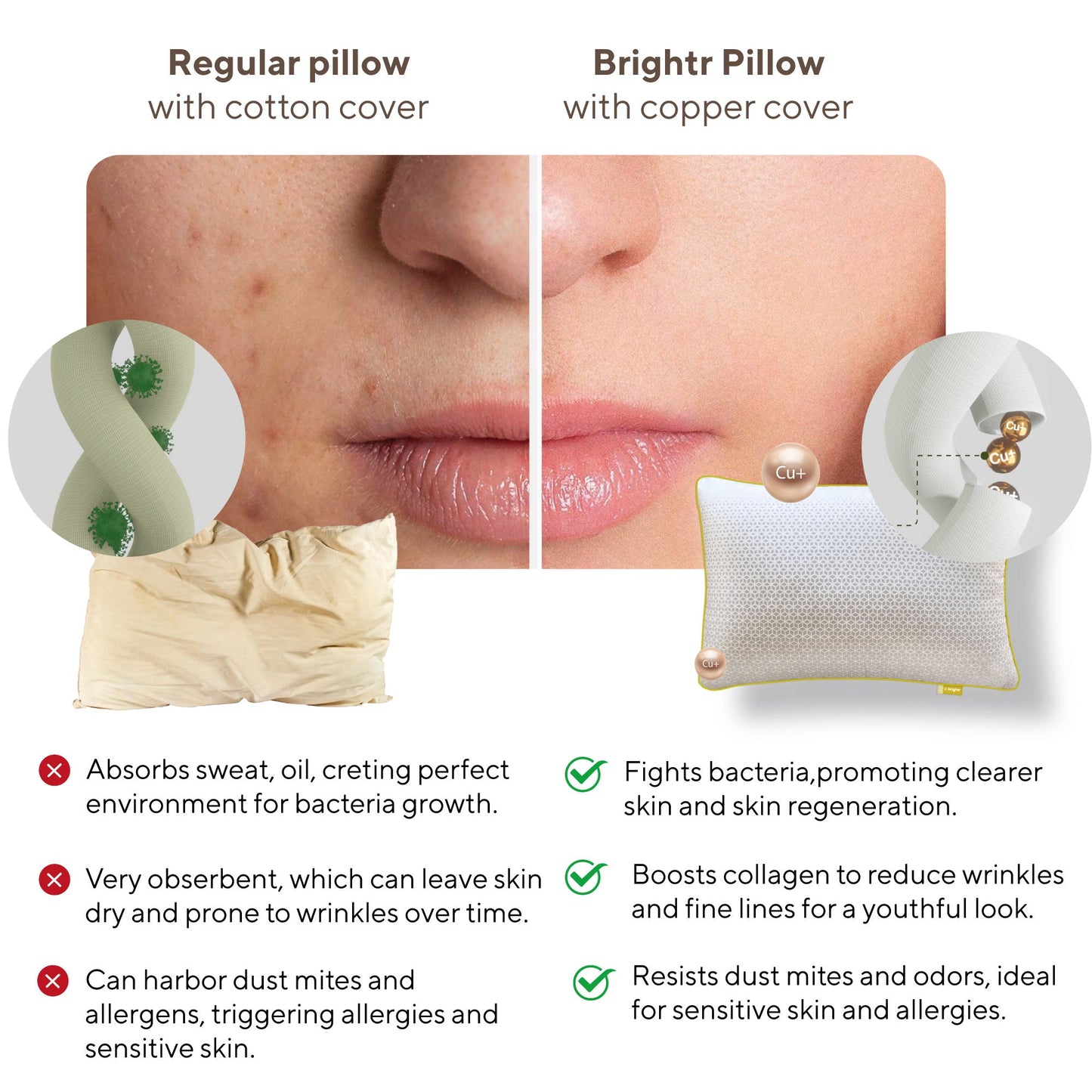 Brightr® Stella Hybrid Adjustable Pillow bundle