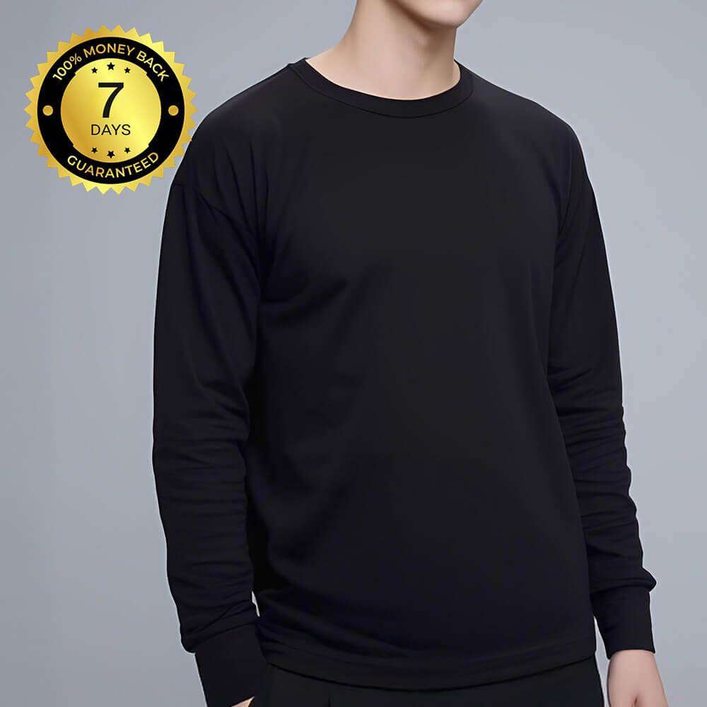 Knife Resistant Anti Slash Long Sleeved T-Shirts in Black