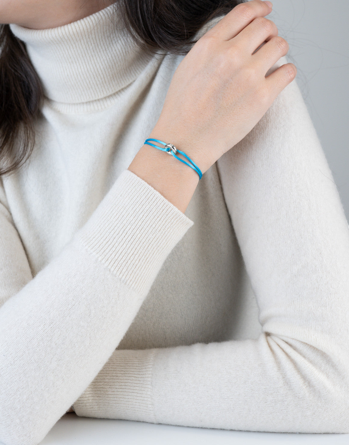 Mini Silver Soho Diamond Cord Bracelet