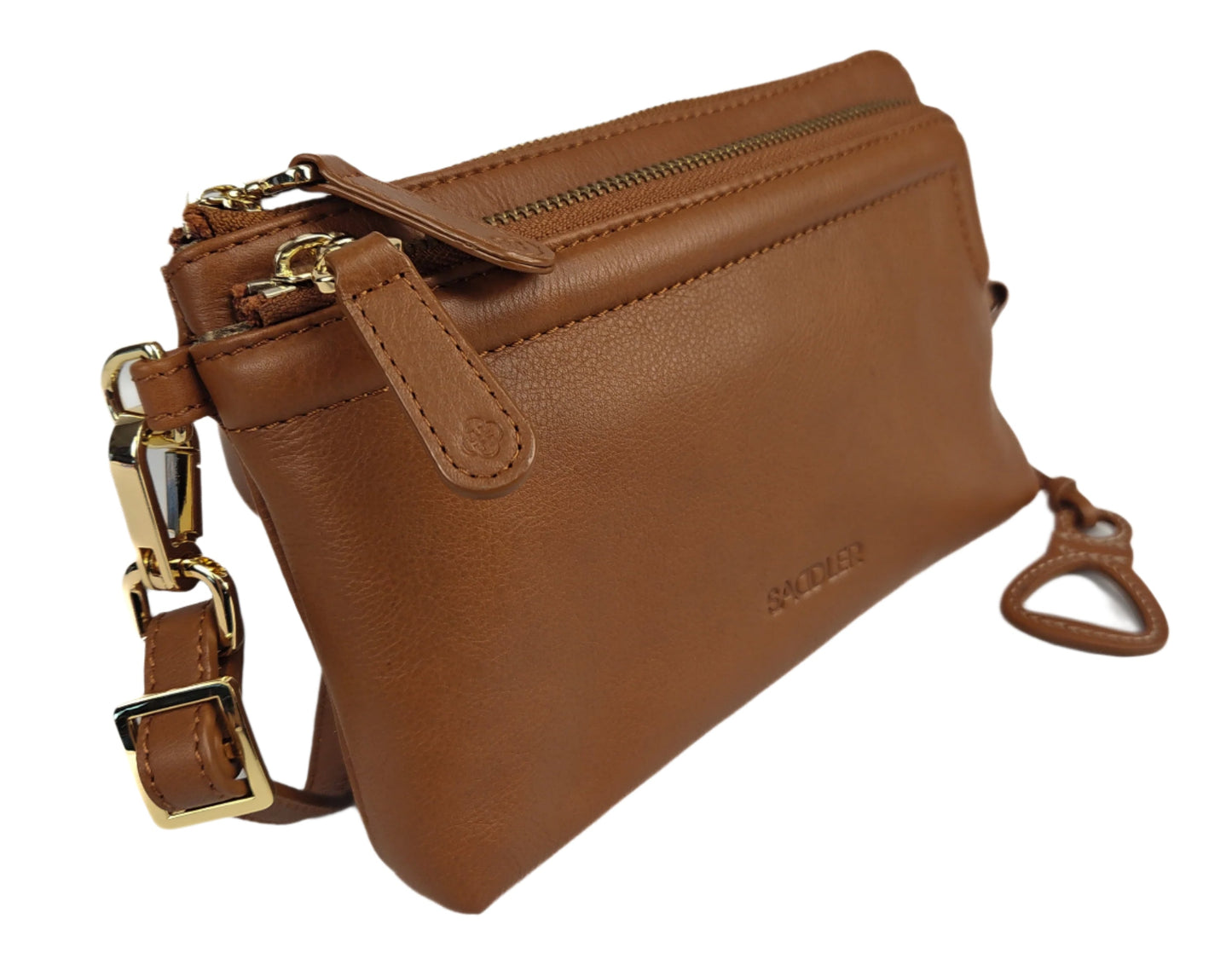 Heather Leather Clutch & Crossbody Bag - Handmade by Saddler – Versatile & Compact